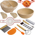 16PCS Bread Proofing Basket Kit with Linen Liner, Dough Scraper, Bread Lame G305171