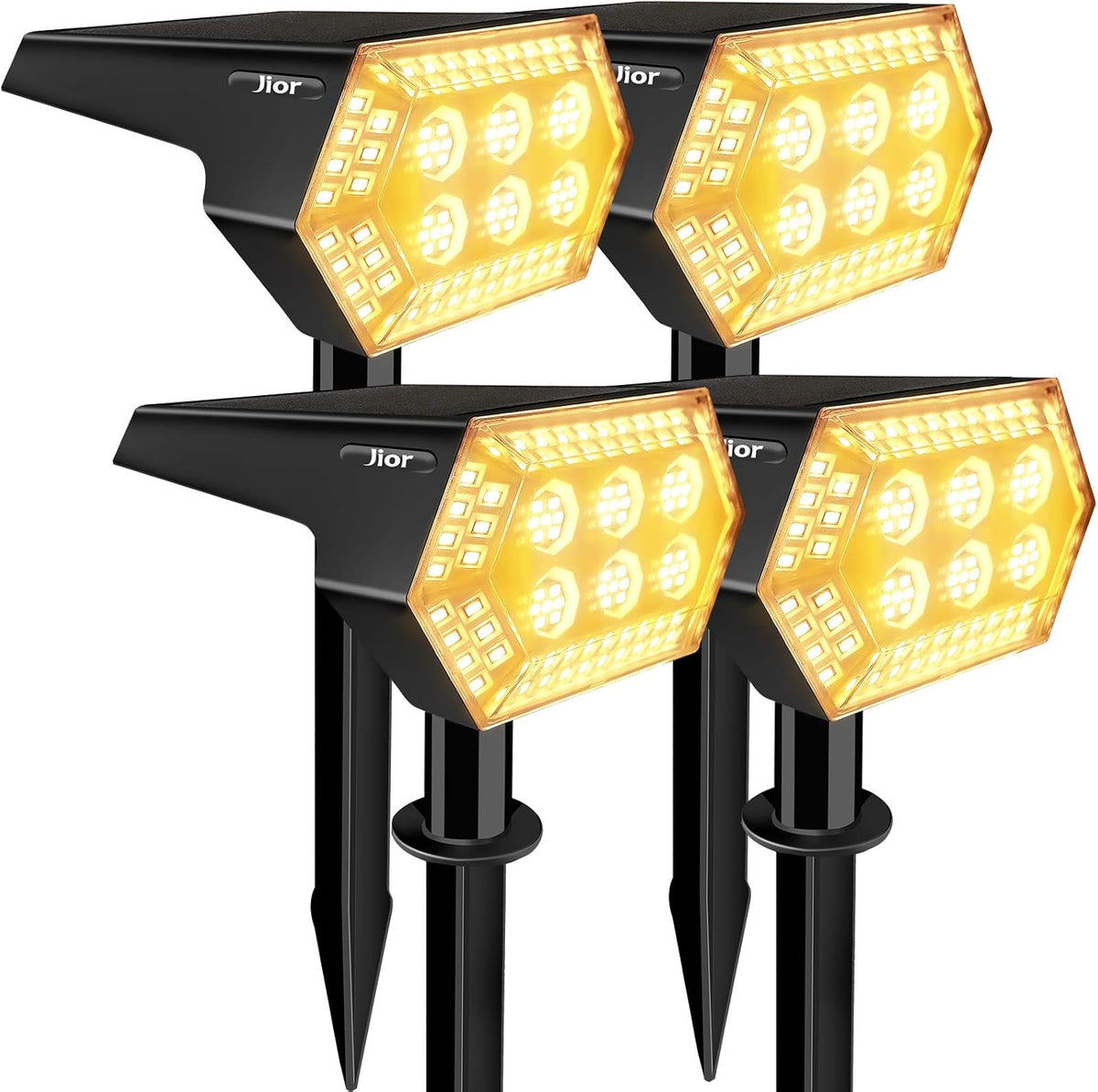 108 LED IP65 Waterproof Solar Spotlights 4 Pack A445608