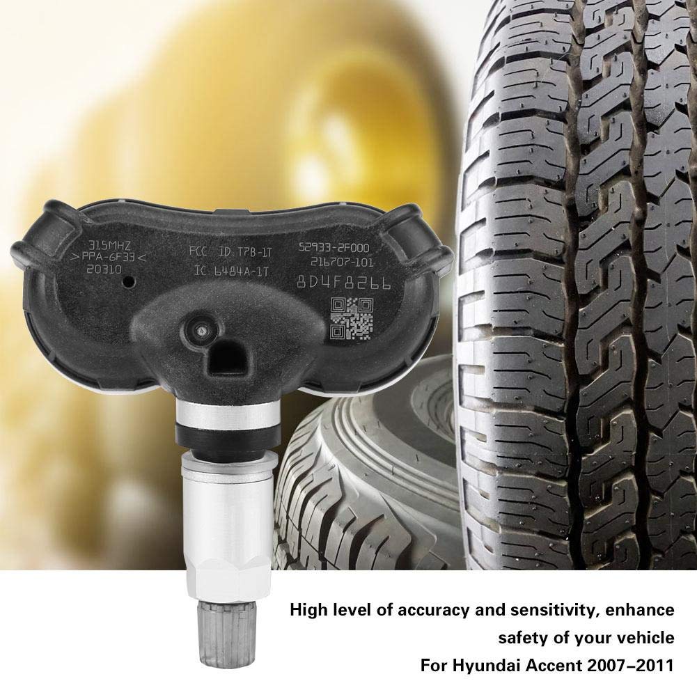 4pcs Car TPMS Tire Pressure Sensor Black Silver O976392
