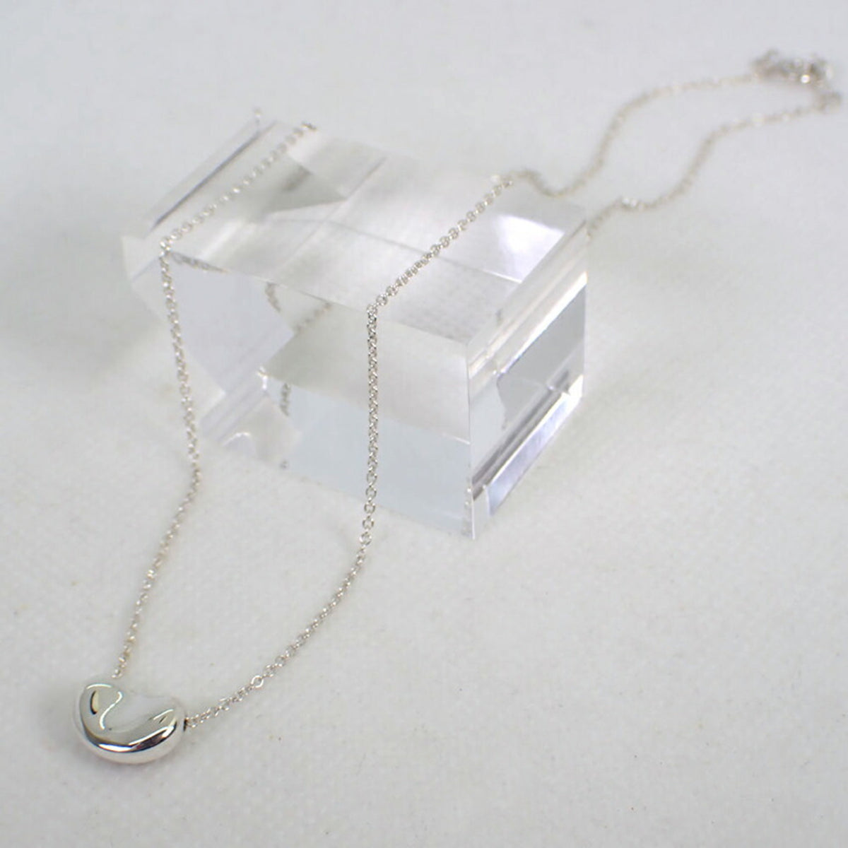 925 bean pendant necklace Z606