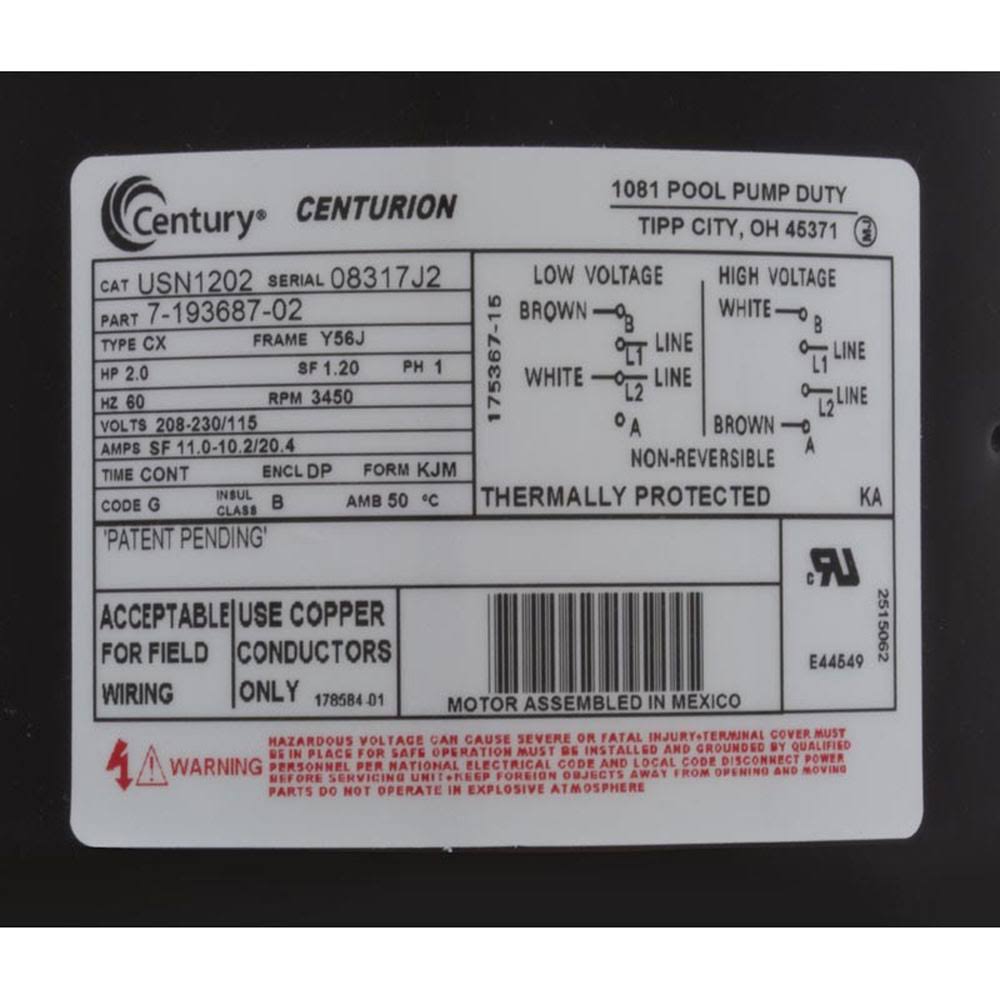 2 HP Northstar Motor K6958
