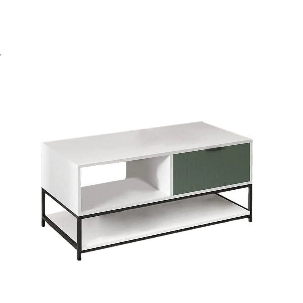 Wood Coffee Table with Steel Frame K818