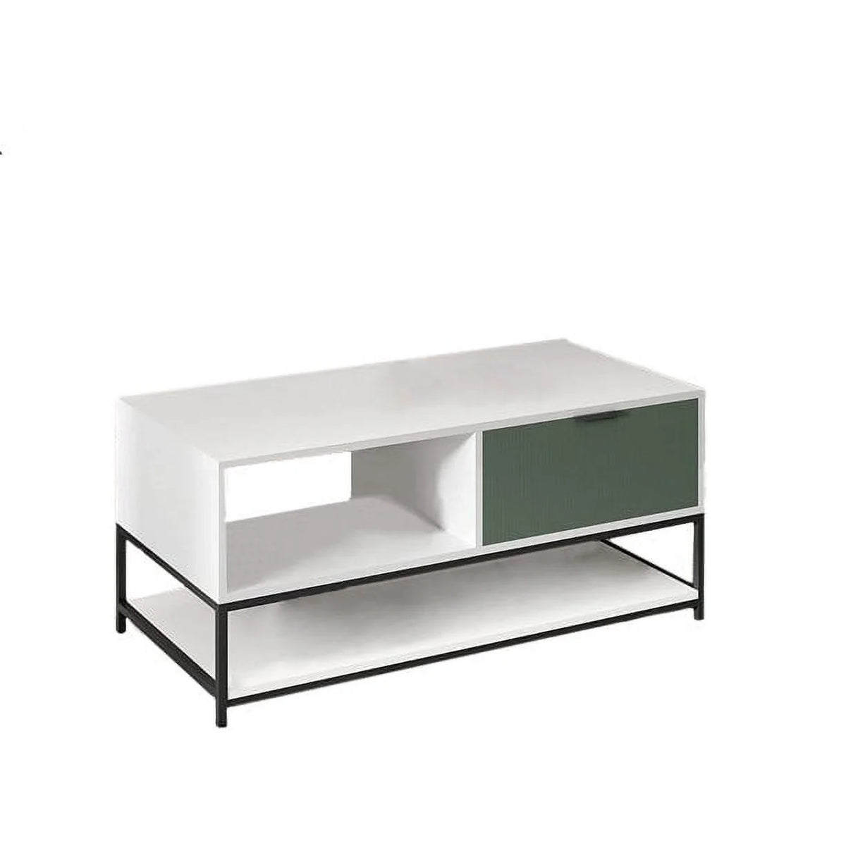 Wood Coffee Table with Steel Frame K818