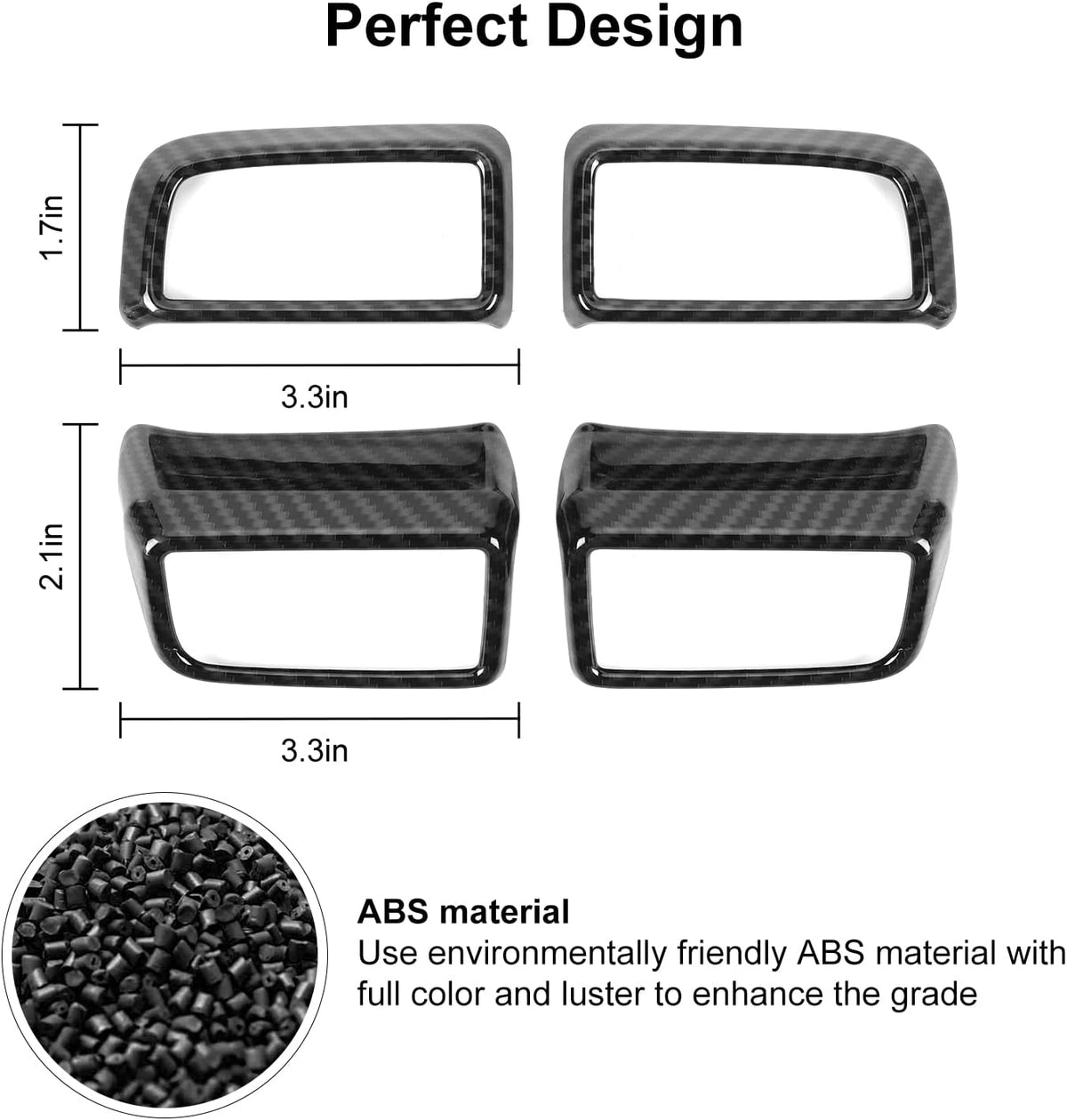 Center Console Dashboard Trim Cover for Chevrolet Camaro 2010-2015, 4PCS Carbon Fiber Grain P4952