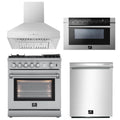 30 Gas Range, Range Hood, Dishwasher, Microwave Drawer Appliance Package Y685975