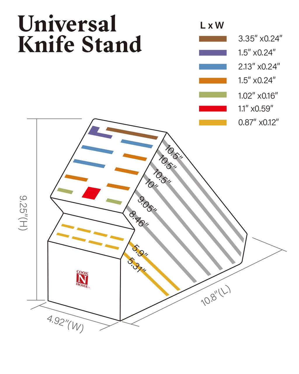 Bamboo 20 Slot Knife Storage Block K392