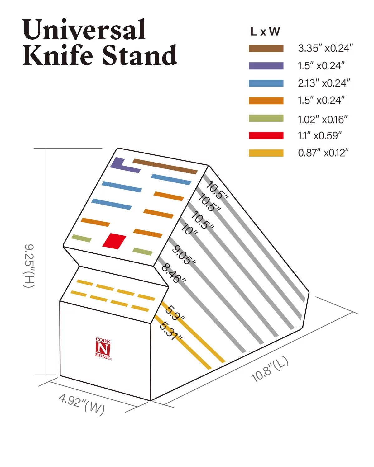 Bamboo 20 Slot Knife Storage Block K392