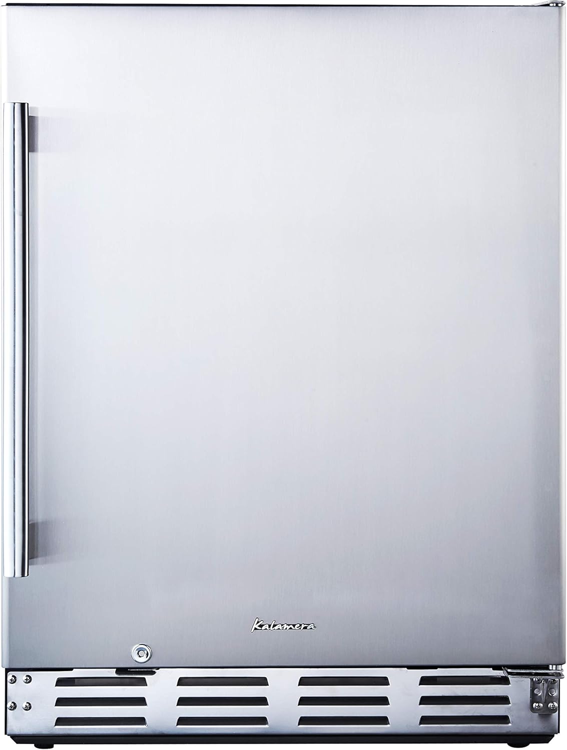 Stainless Steel Beverage Refrigerator, Under Counter 24 inch, 154 Cans Y55726