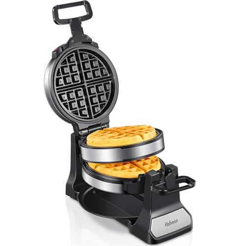 Rotating Belgian Waffle Maker with Nonstick Plates P376376
