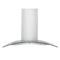36 in. Convertible Vent Wall Mount Range Hood Stainless Steel Glass G3997