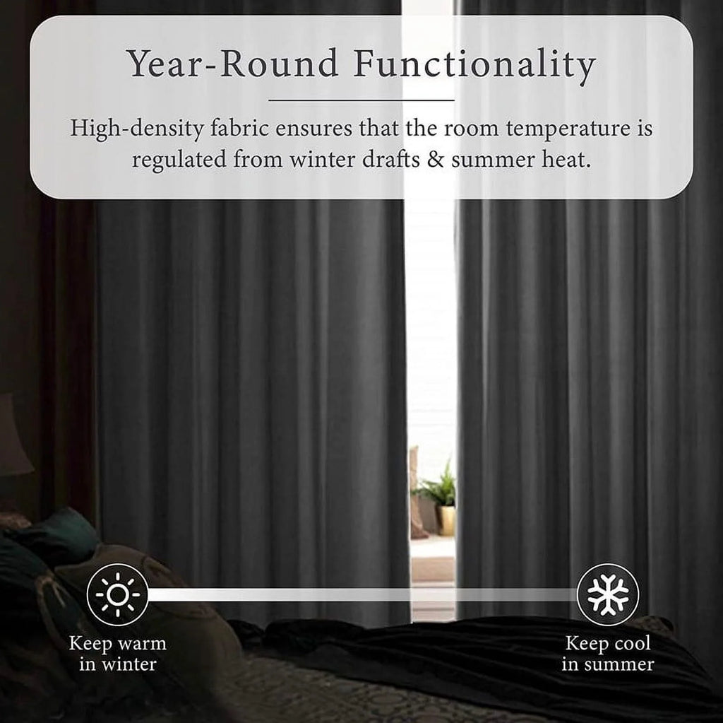 Beige Blackout Curtains 2 Panels W(21"+21") L120 L8837