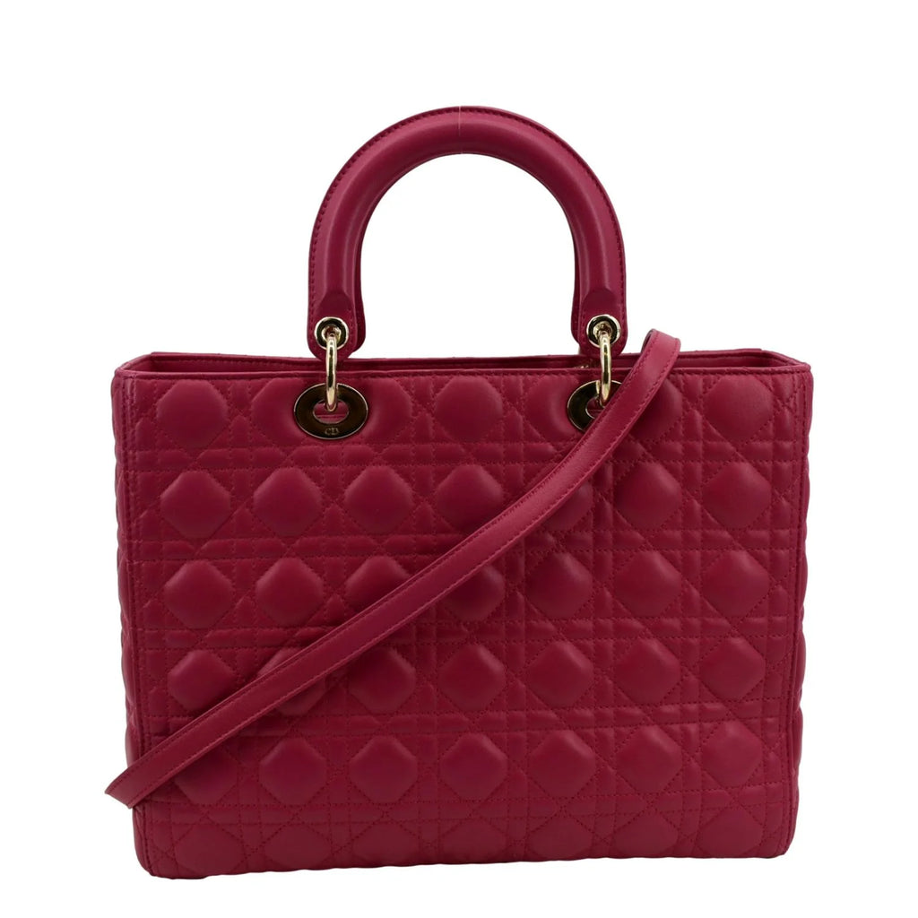 Pre-owned Pink Lambskin Shoulder Bag D41222