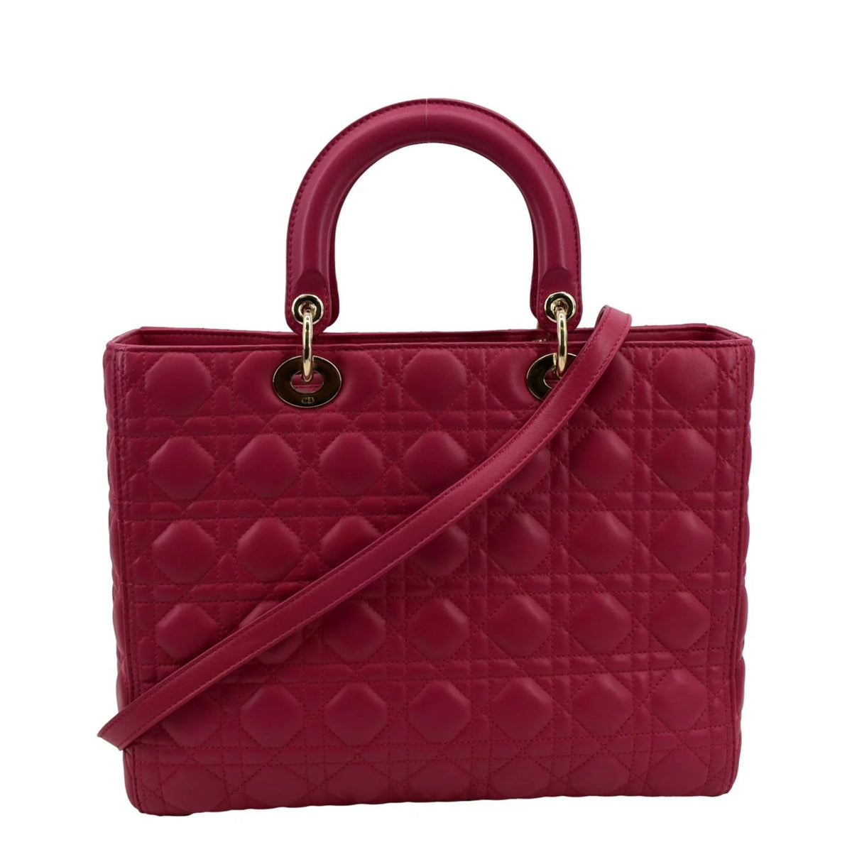 Pre-owned Pink Lambskin Shoulder Bag D41222