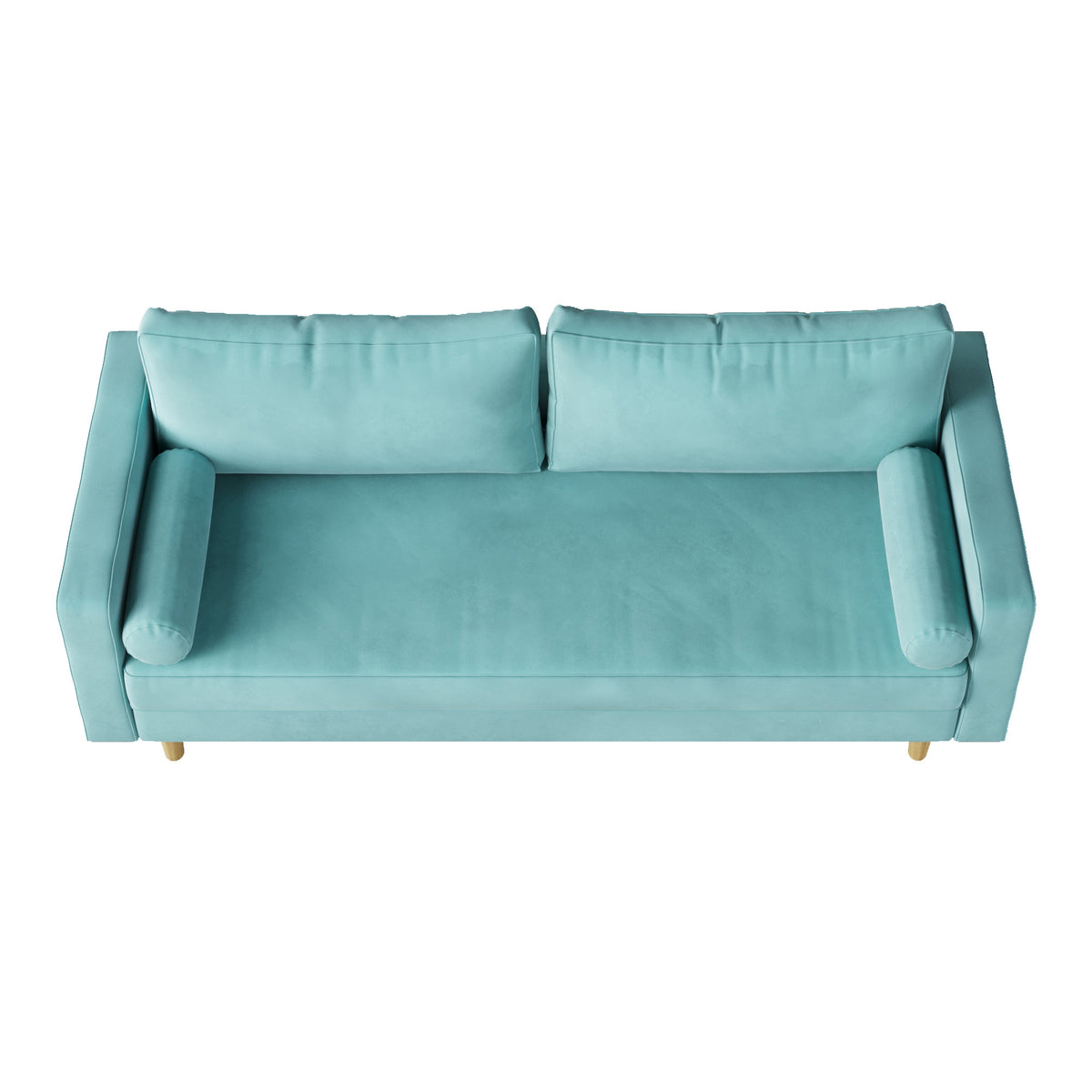 Modern Green Velvet Double Seat Sofa Y9281