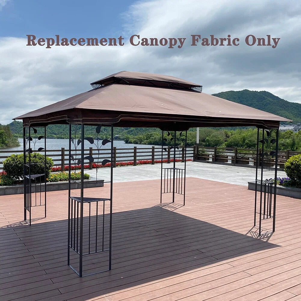 Brown Patio Gazebo Replacement Canopy Top E4495