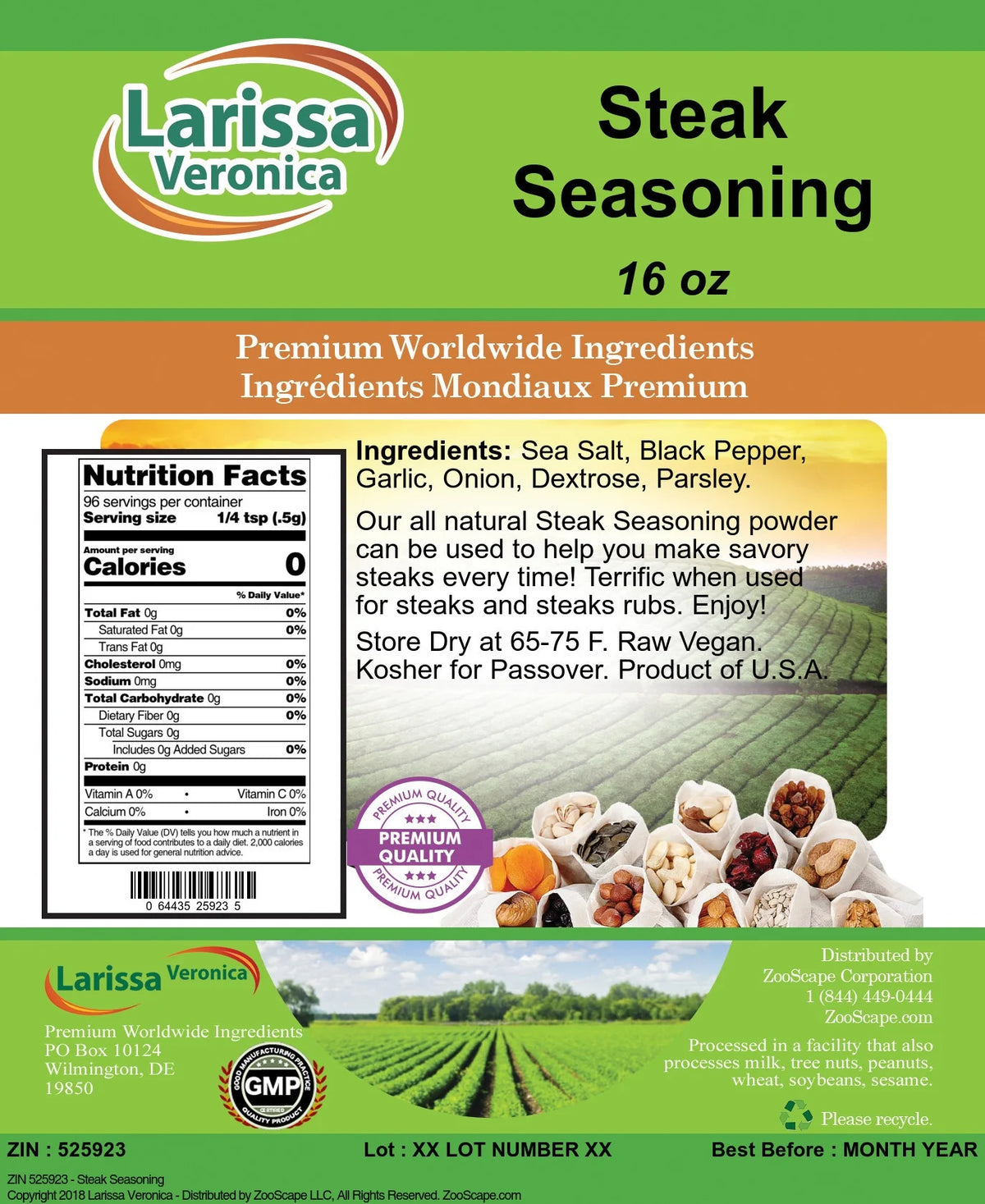Steak Seasoning 16 oz 2-Pack U21389