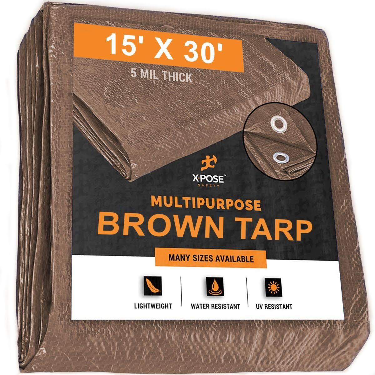 Brown Poly Tarps Case of 6 C4497