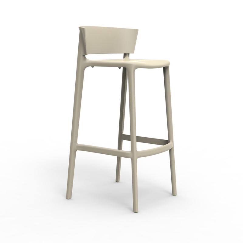 White Patio Bar Stool A5492