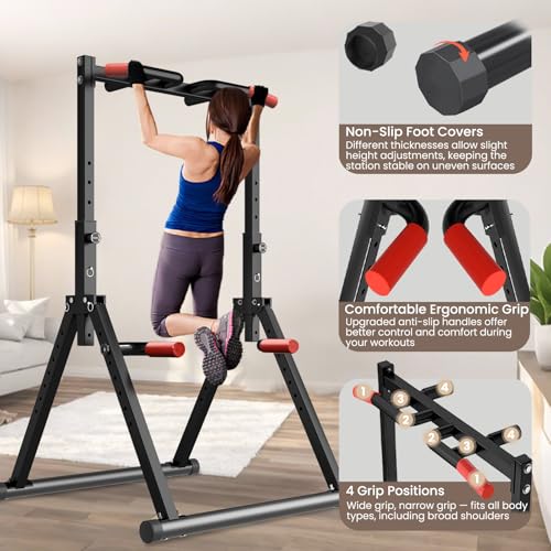 Foldable Pull Up Dip Station I86358