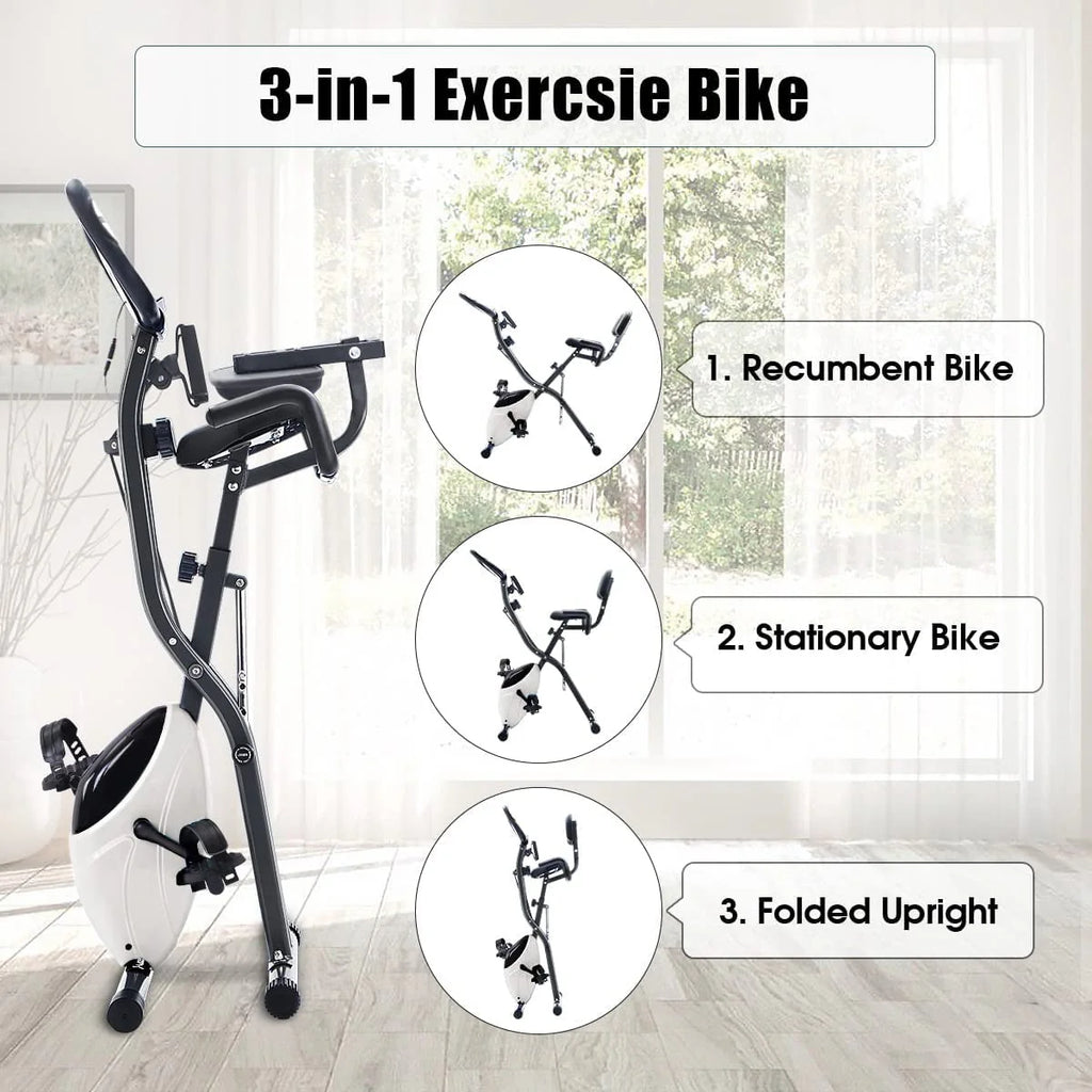 Folding 3-in-1 Recumbent Exercise Bike W630084