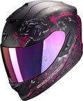 Matt Black Pink Motorcycle Helmet U874
