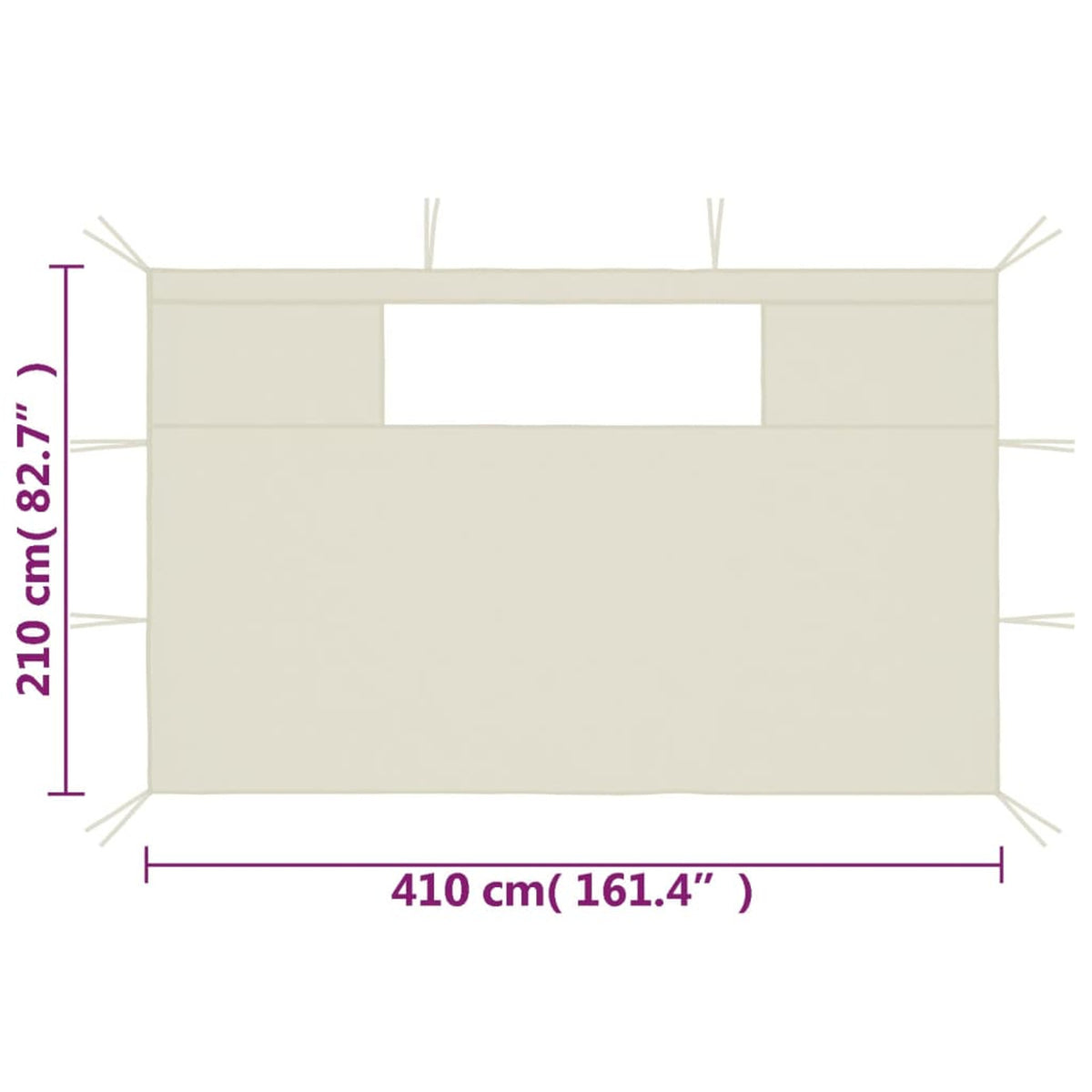 Gazebo Sidewalls with Windows 2 pcs F95080