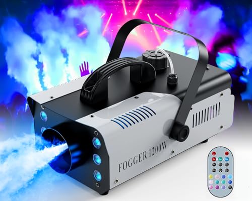 1200W 6000CFM Fog Machine with Wireless Remote and LED Lights P636