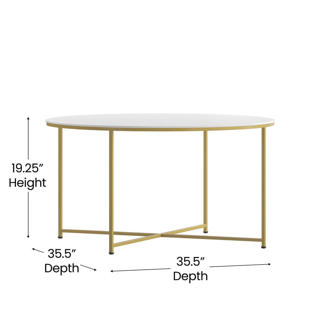 White Laminate 3 Piece Coffee and End Table Set C454262