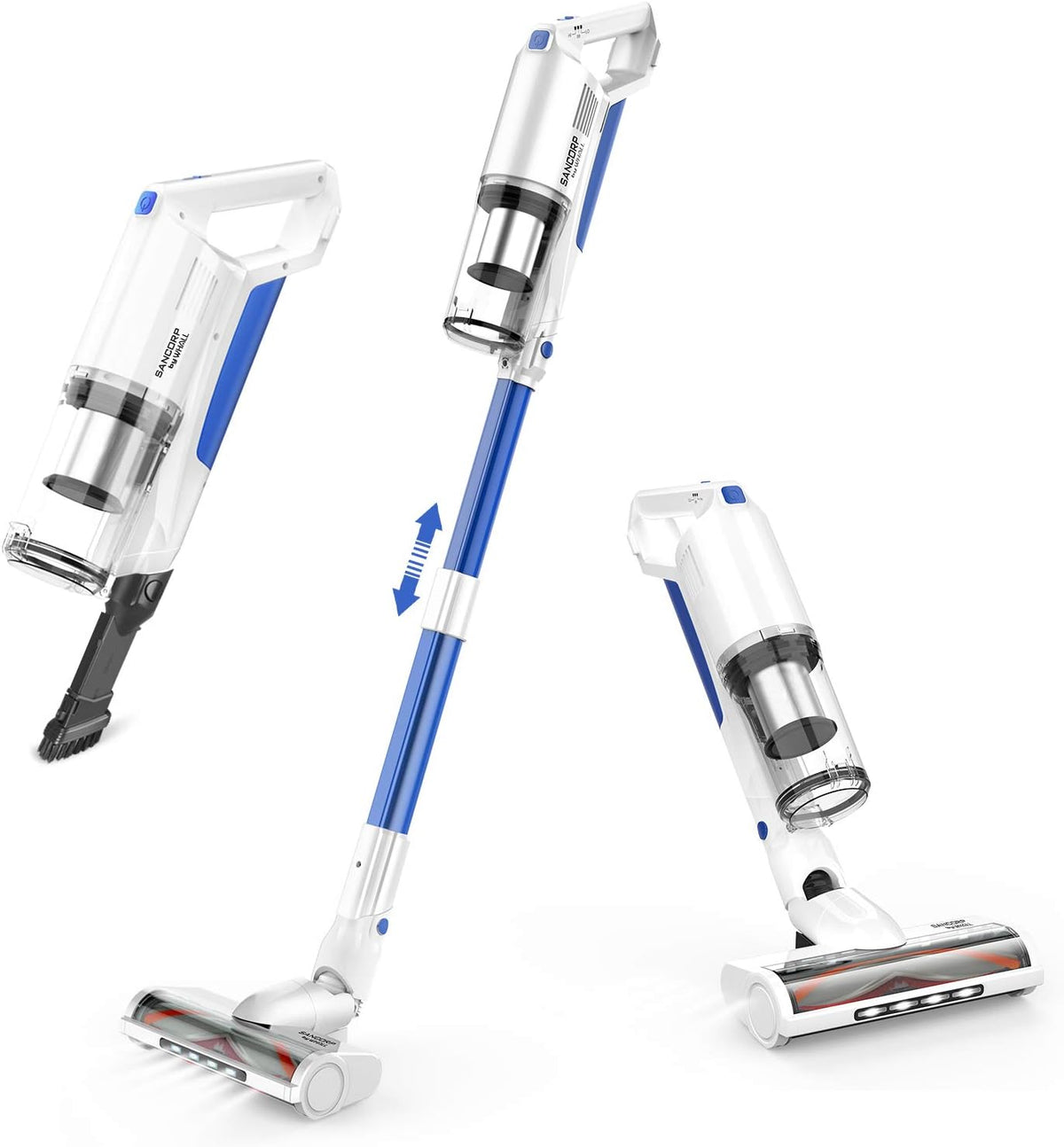 Cordless Stick Vacuum Cleaner, 22Kpa Suction, 250W Brushless Motor, 53mins Runtime, 4 in 1 Lightweight Handheld Vacuum G683