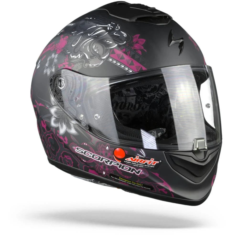 Matt Black Pink Motorcycle Helmet U874