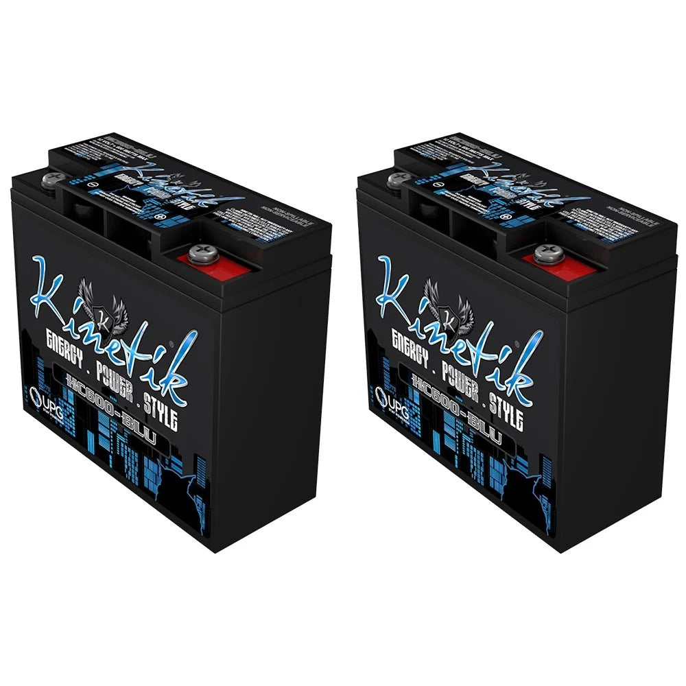 600W 12V Power Cell Replacement Battery for Car Stereo System - 2 Pack Q510312
