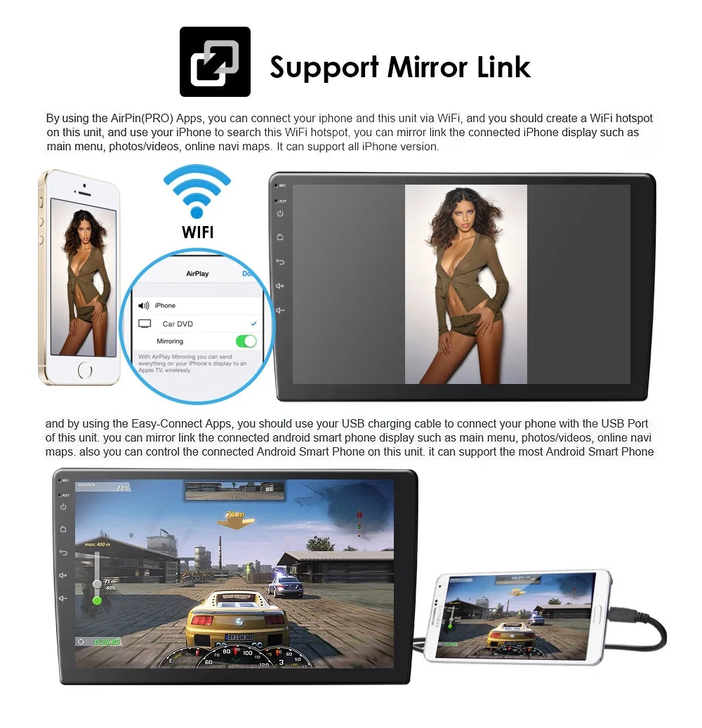 9" Android 12 GPS Navigation Car Radio Stereo Head Unit 2+32GB Carplay T97075
