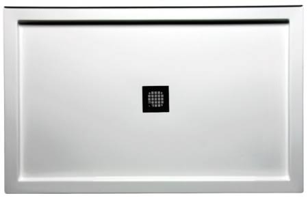60 x 36 inch Triple Threshold Shower Base with Square Drain V666