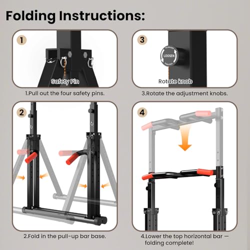 Foldable Pull Up Dip Station I86358