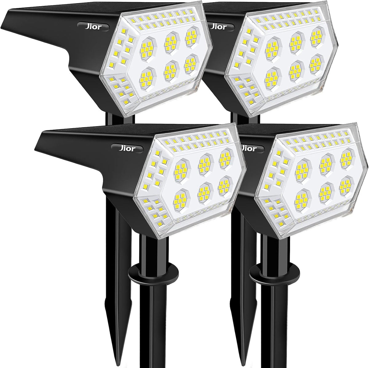 108 LED IP65 Waterproof Solar Spotlights 4 Pack A445608