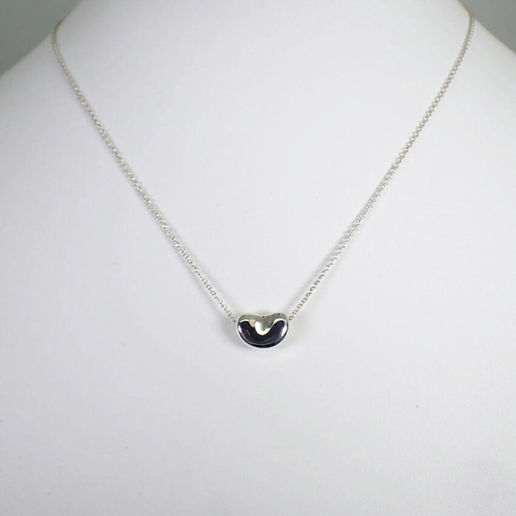 925 bean pendant necklace Z606
