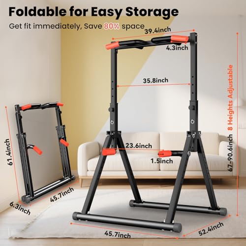 Foldable Pull Up Dip Station I86358