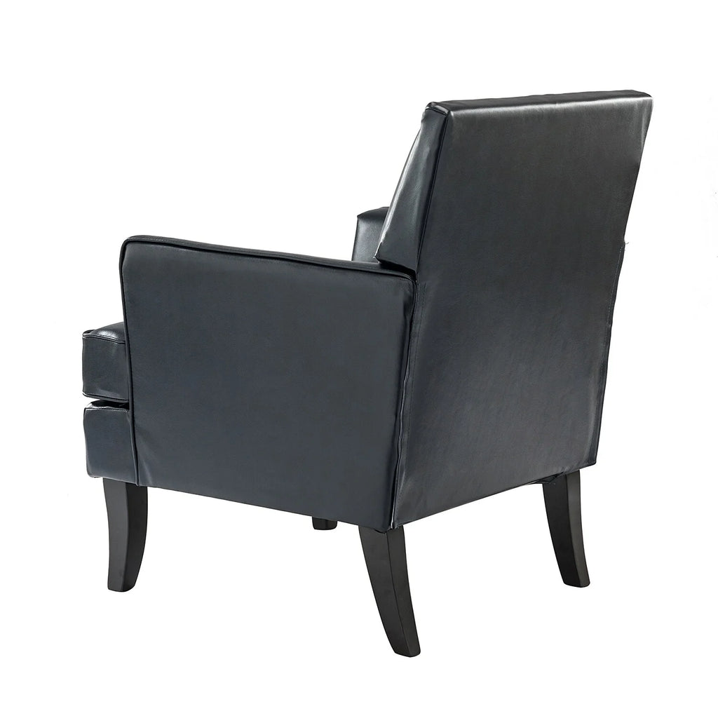 Polyester Accent Chair with Solid Wooden Legs Set of 2 P529