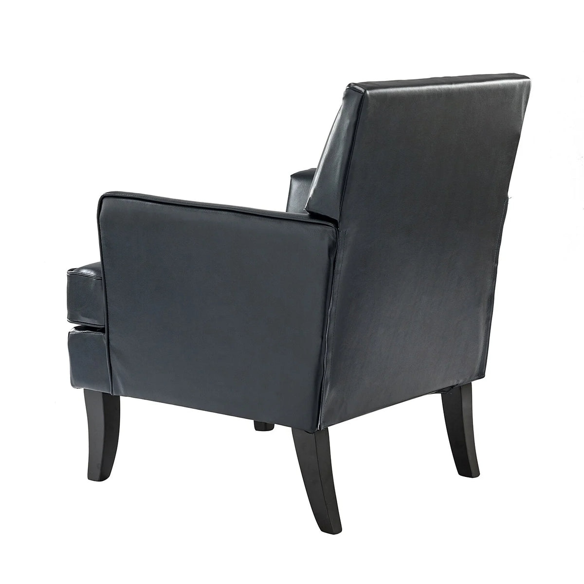 Polyester Accent Chair with Solid Wooden Legs Set of 2 P529