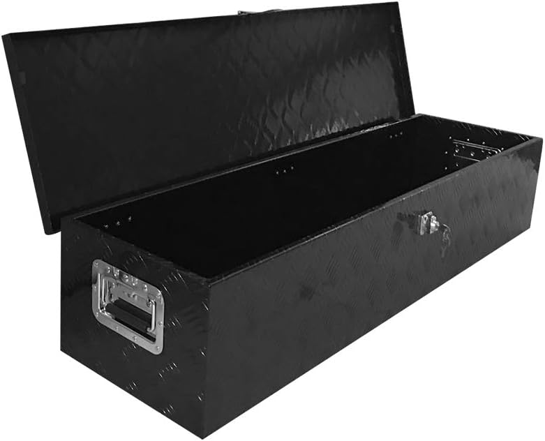 Black Aluminum Truck Bed Storage Toolbox Y24287