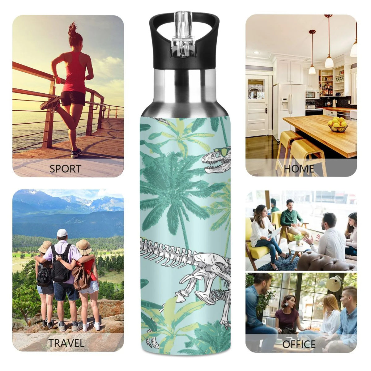 Stainless Steel Water Bottle with Straw Lid Vacuum Insulated 20 OZ T272