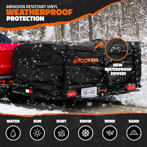 72"x36"x6" Folding Trailer Hitch Cargo Carrier with Waterproof Cargo Bag M8287