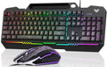 Gaming Keyboard and Mouse Combo with RGB Backlit, All-Metal Panel, Anti-Ghosting, USB Wired N6869