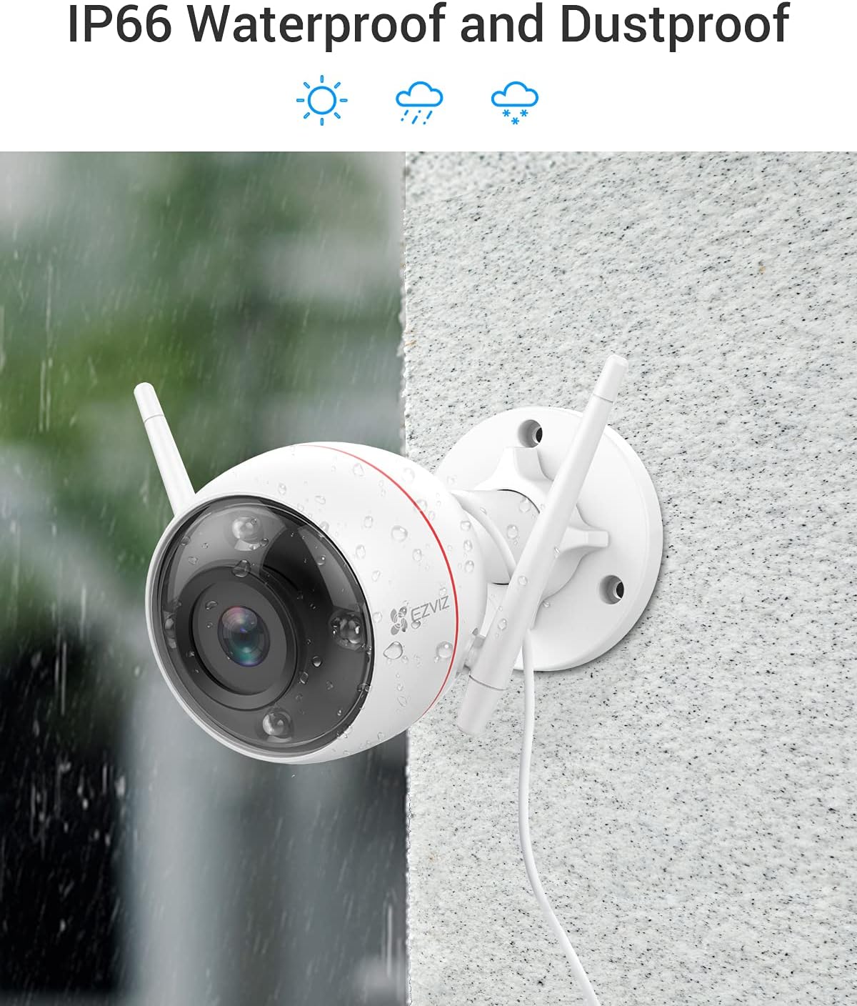 Outdoor Security Camera IP66 Weatherproof Night Vision E278067