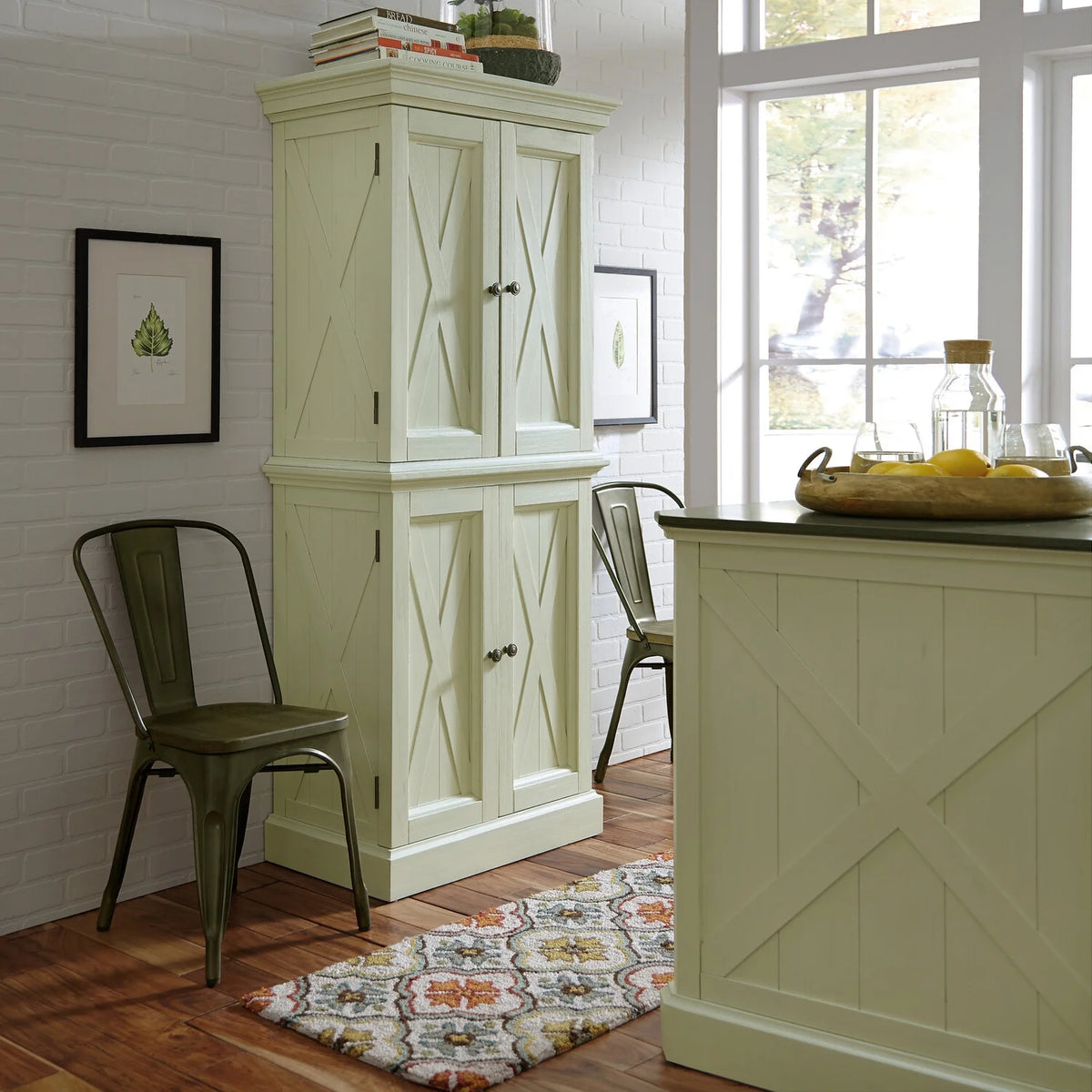 Off White Wood Pantry T664