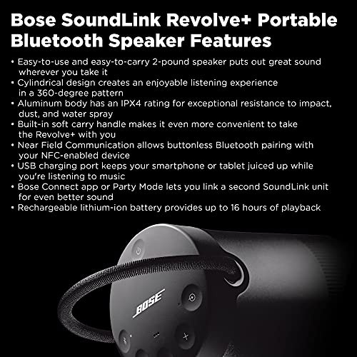 Black Portable Bluetooth Speaker with 360 Degree Sound E57328