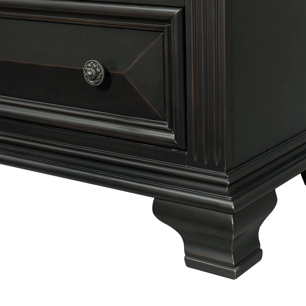 6 Drawer Chest in Antique Black A8961