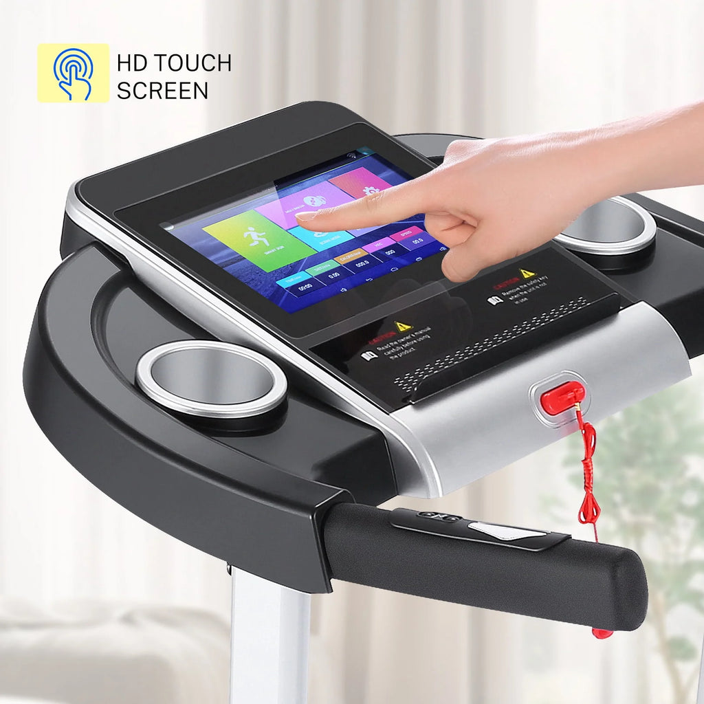 Silver Treadmill with 10 HD Touchscreen and 36 Preset Programs U8210