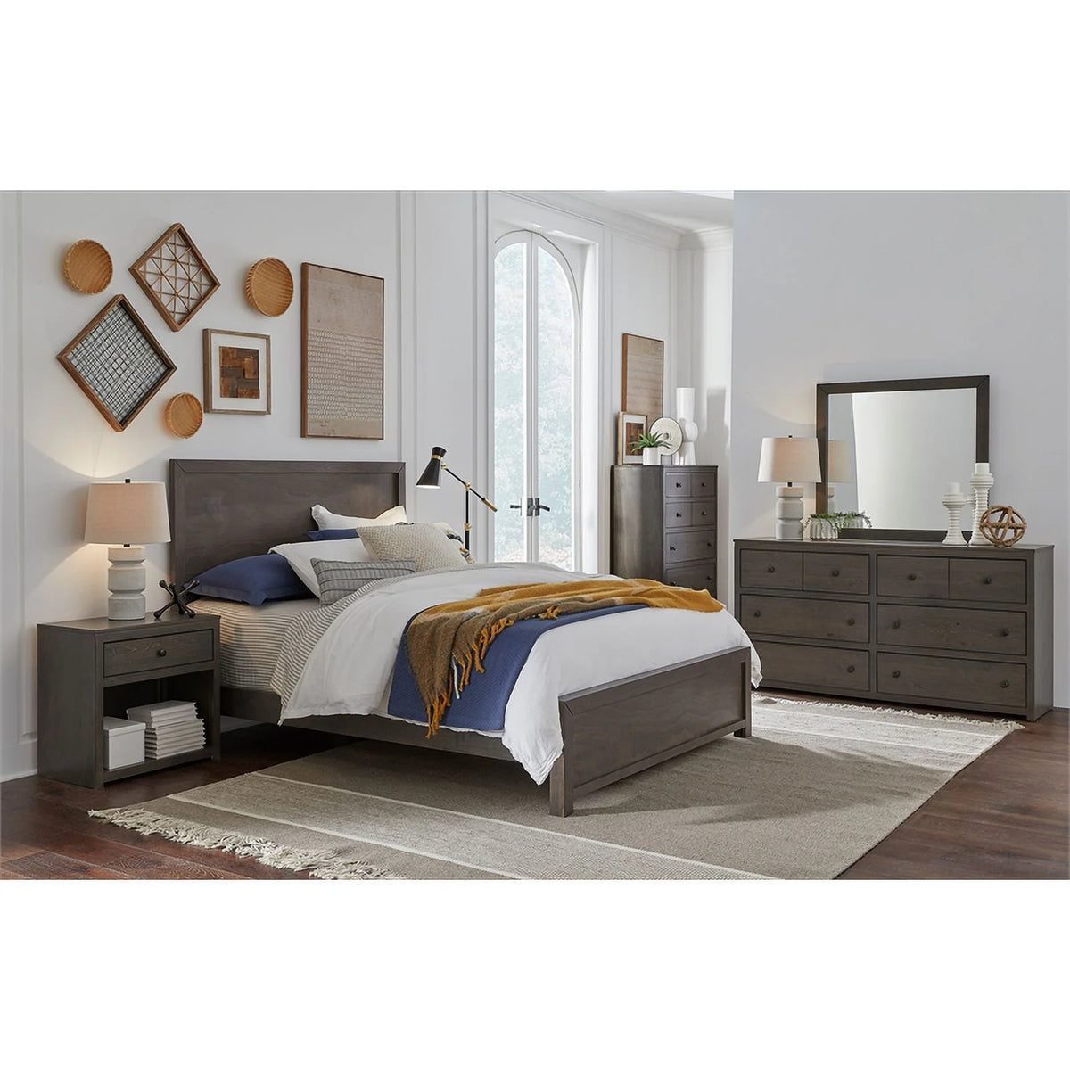 Stone Brown 6-Drawer Wood Dresser Q40285