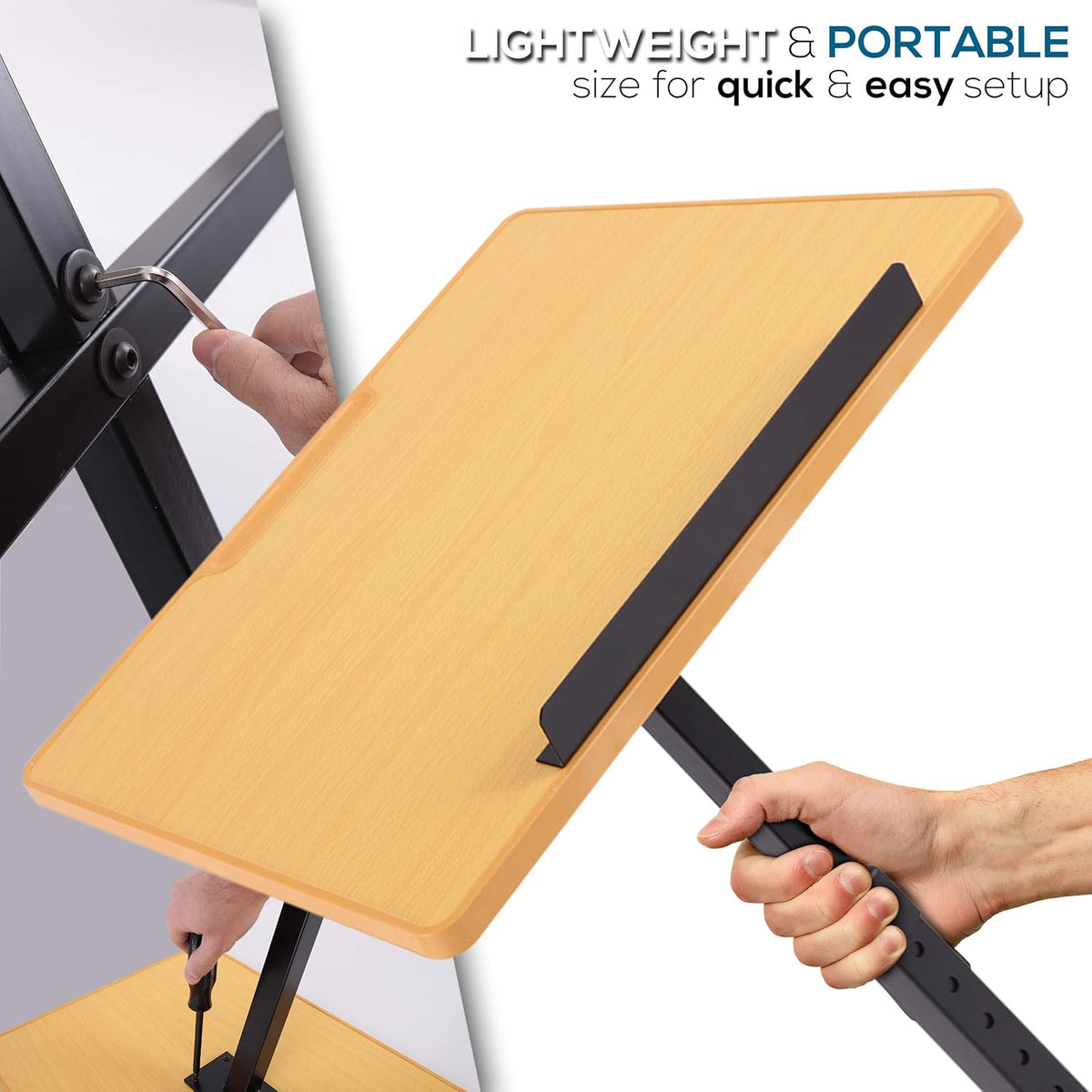 Portable Floor Lectern Podium Stand, Adjustable, Pack of 2 A857089